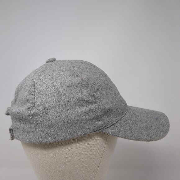 Unbranded Strapback Hat Gray One Size Adjustable 6 Panel Blank Wool - Picture 4 of 8